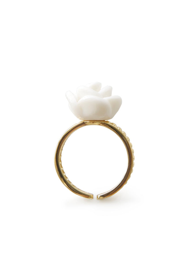 Poporcelain | White Cloud Rose Ring