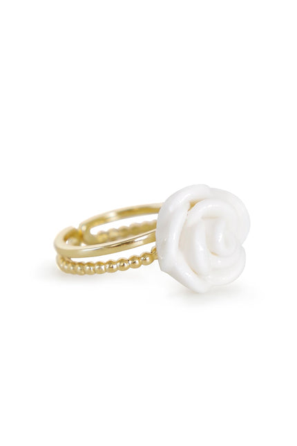 Poporcelain | White Cloud Rose Ring