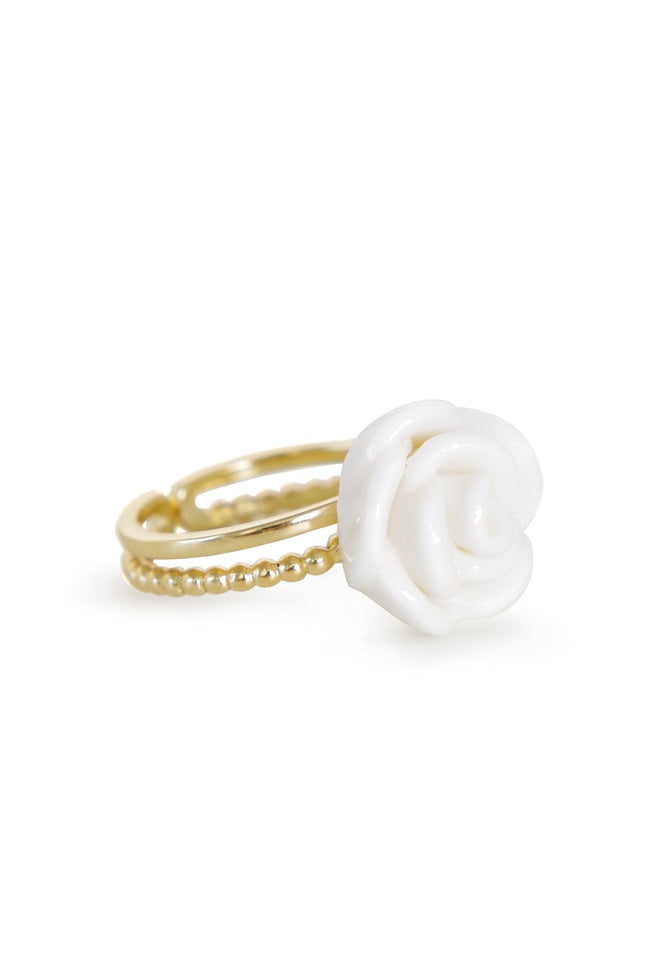 Poporcelain | White Cloud Rose Ring