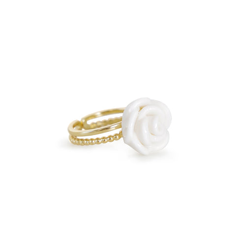 Poporcelain | White Cloud Rose Ring