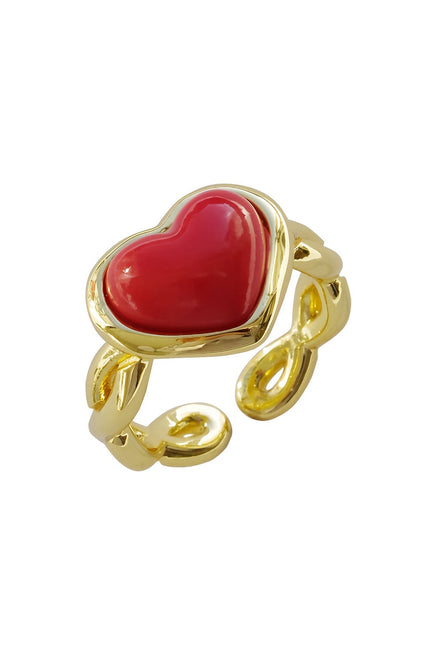 Poporcelain | Black Heart Braided Ring