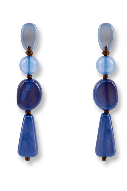 Rachel Lightweight Shades Of Blue Resin Drop Earrings