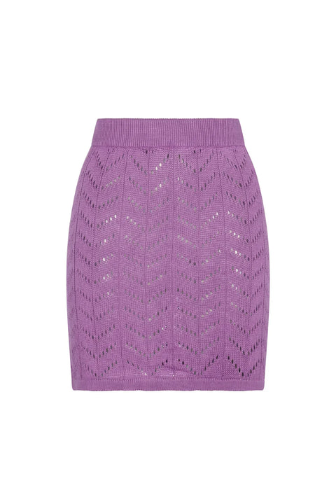 Radiant Mini Skirt - Lavender Lavender NORGÄTE alpaca knitwear sustainably made in Peru