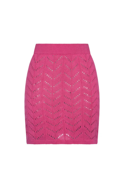Radiant Mini Skirt - Rose NORGÄTE alpaca knitwear sustainably made in Peru