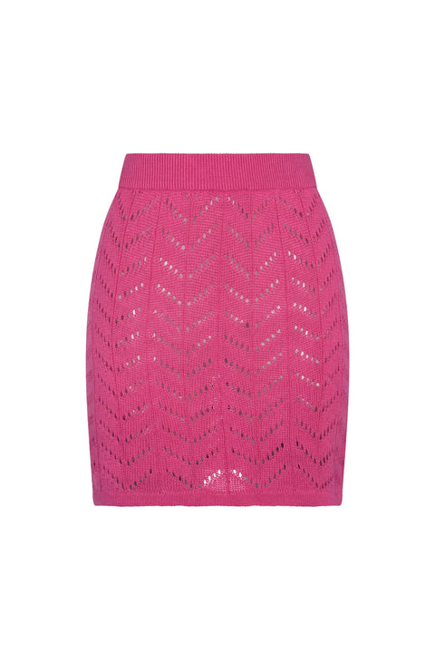 Radiant Mini Skirt - Rose NORGÄTE alpaca knitwear sustainably made in Peru