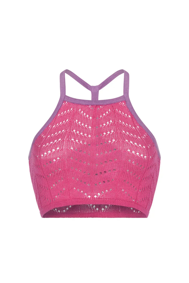 Radiant Top - Rose Lavender with rose NORGÄTE alpaca knitwear sustainably made in Peru