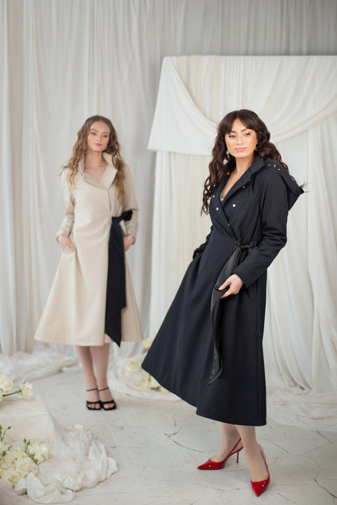 Two the same style coats only in different colors. 