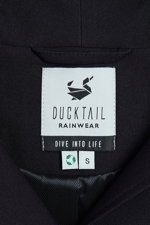 Ducktail Rainwear I BLACK CITY RAINCOAT – recycled materials