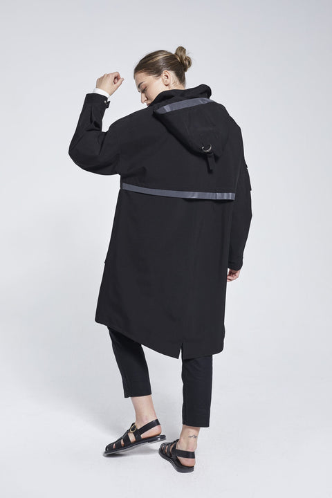Ducktail Rainwear I BLACK MARILA RAINCOAT - recycled materials