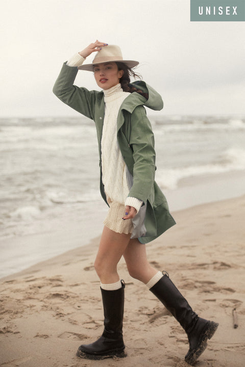 Ducktail Rainwear I OLIVE CITY RAINCOAT - recycled materials