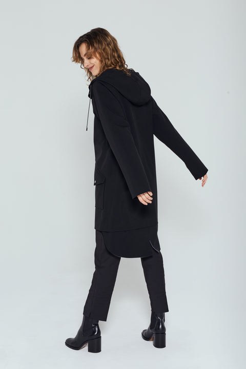 Ducktail Rainwear I BLACK CITY RAINCOAT – recycled materials
