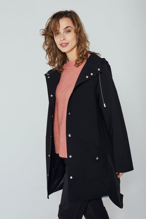 Ducktail Rainwear I BLACK CITY RAINCOAT – recycled materials