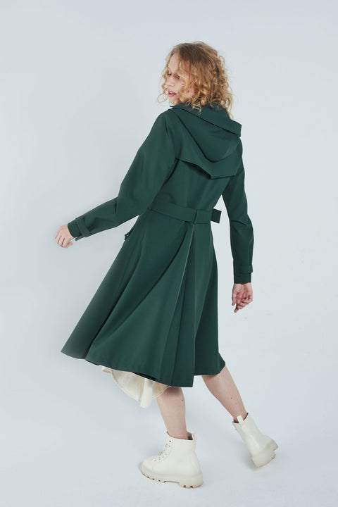 Ducktail Rainwear I GREEN FLARE RAINCOAT - recycled materials