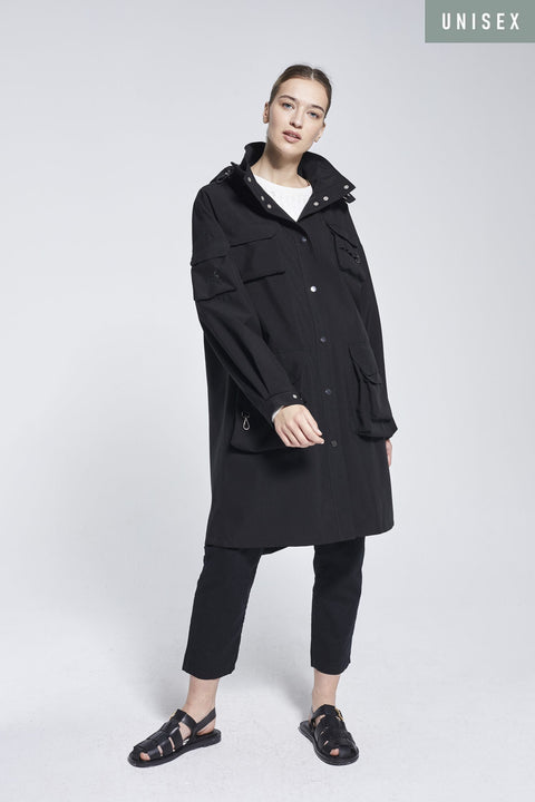 Ducktail Rainwear I BLACK MARILA RAINCOAT - recycled materials