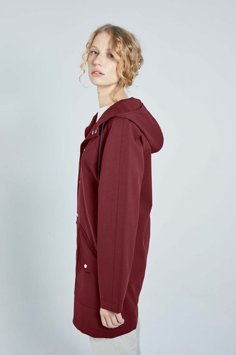 Ducktail Rainwear I BURGUNDY CITY RAINCOAT - materiały z recyklingu