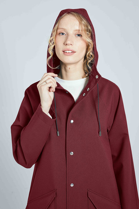 Ducktail Rainwear I BURGUNDY CITY RAINCOAT - materiały z recyklingu