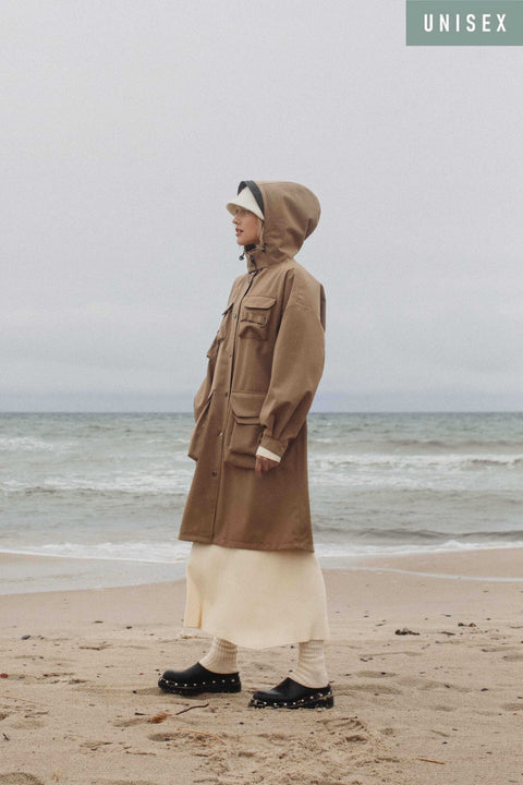 Ducktail Rainwear I SAND MARILA RAINCOAT - recycled materials