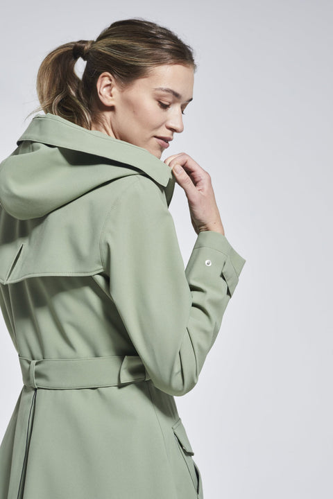Ducktail Rainwear I OLIVE FLARE RAINCOAT - recycled materials