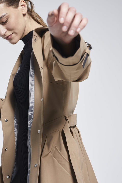 Ducktail Rainwear I SAND ICONIC RAINCOAT - recycled materials