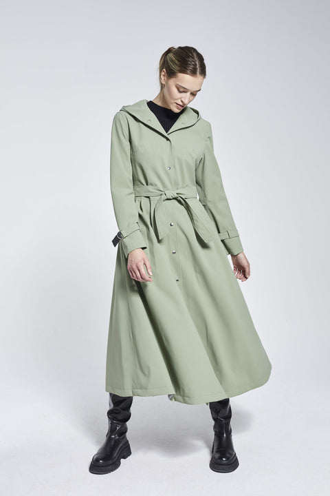 Ducktail Rainwear I OLIVE ICONIC RAINCOAT - recycled materials