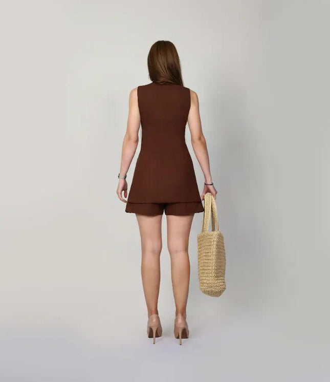 REGINA BROWN SHORT - mudafashions