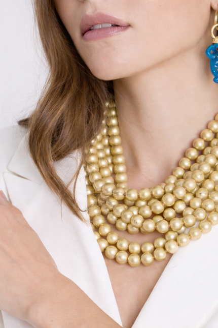 Michael Nash Jewelry | Monkey Cerulean  Blue  Resin Drop Earrings