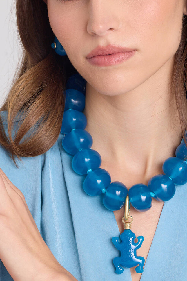 Michael Nash Jewelry | Vivienne Cerulean Blue Resin Necklace