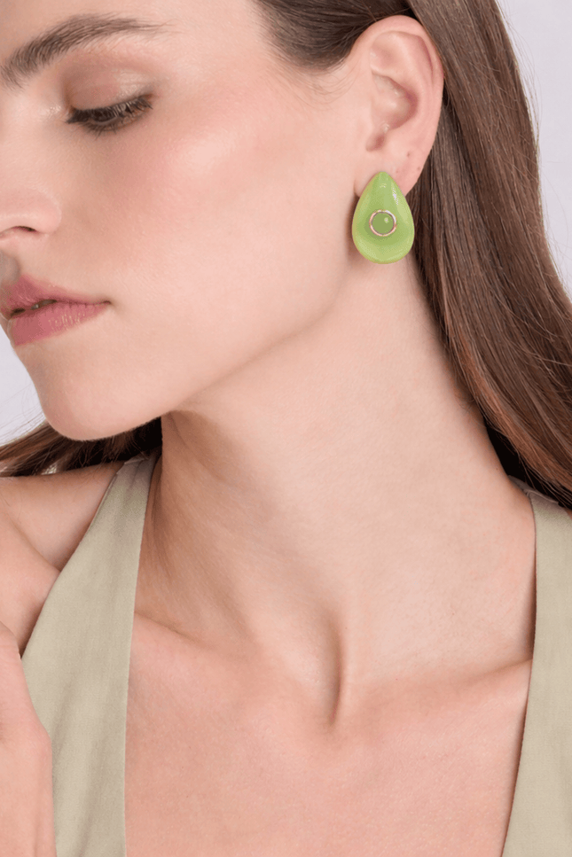 Michael Nash Jewelry | Rosamund Jade Resin Pierced Earrings