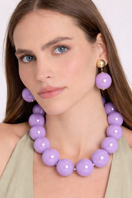Michael Nash Jewelry | Lucy Lavender Gumball Necklace