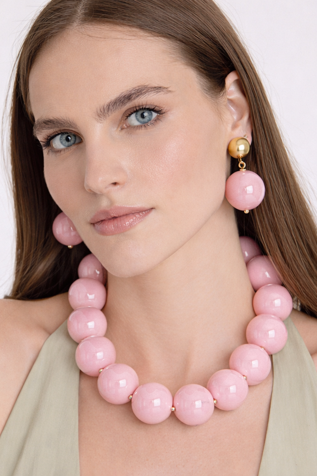 Michael Nash Jewelry | Lucy Pink Gumball Necklace
