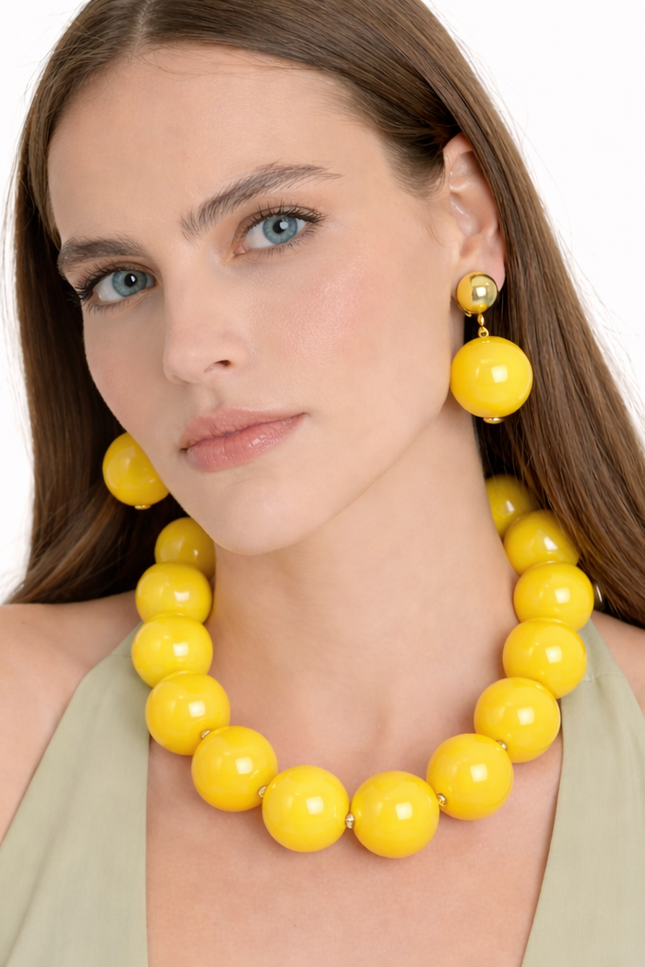 Michael Nash Jewelry | Lucy Yellow Gumball Necklace