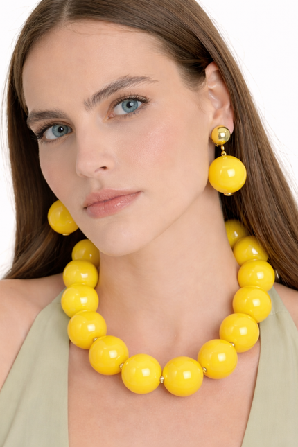 Michael Nash Jewelry | Marylynn Yellow Ball Drop Earrings