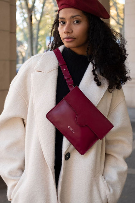 DAOTEY | Crossbody Belt Bag Illusion burgundy