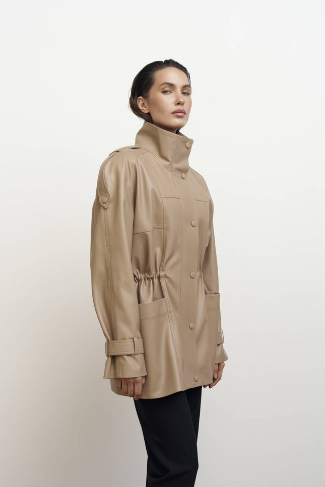 Kolosova | Eco-Leather Parka