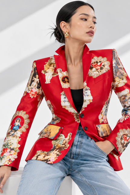 Tailored Blazer - Sicily Red