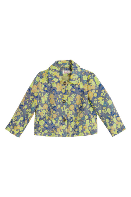 Louche London | Salut Fairytale Jacquard Cropped Jacket- Yellow