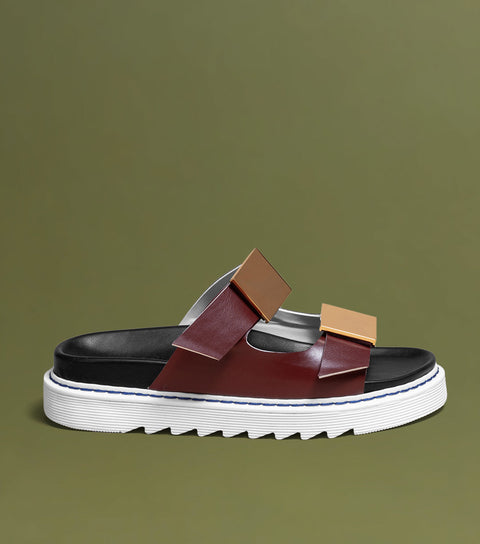 O2 Monde | Klapki Tala bordowe