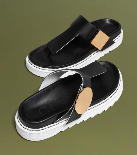 O2 Monde | Klapki Vaju czarne