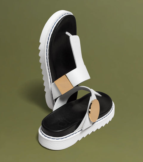 O2 Monde | Klapki Vaju białe