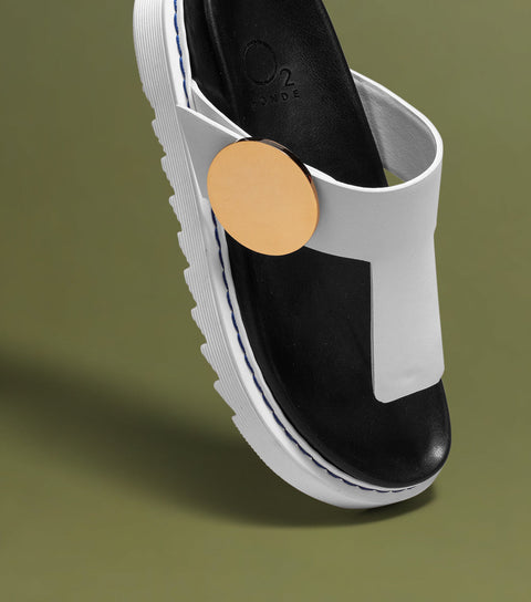 O2 Monde | Klapki Vaju białe