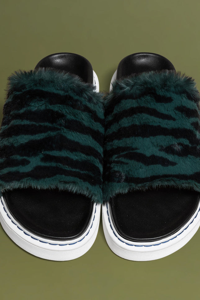 O2 Monde | Flora Flip Flops caracal fur