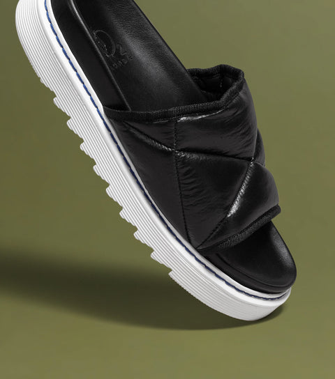 O2 Monde | Anahita Slippers black nylon