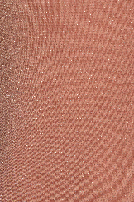 a close up of a Sarvin Mocha Backless Maxi Dress.