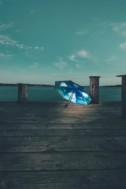 Sky Lake Umbrella – Serene, Windproof & UPF50+ Protection.