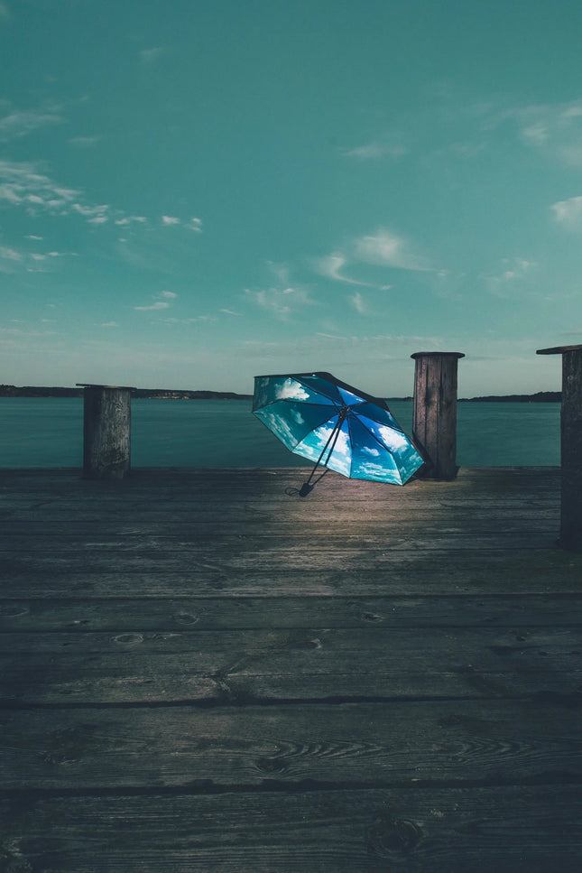 Sky Lake Umbrella – Serene, Windproof & UPF50+ Protection.