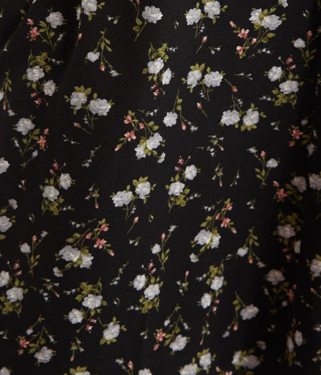 Kiyo Slavic Flowers Midi Skirt - Styled
