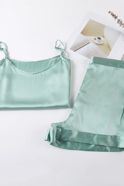Soft Strokes Silk | Jade Soar High-Waisted Pyjamas Shorts