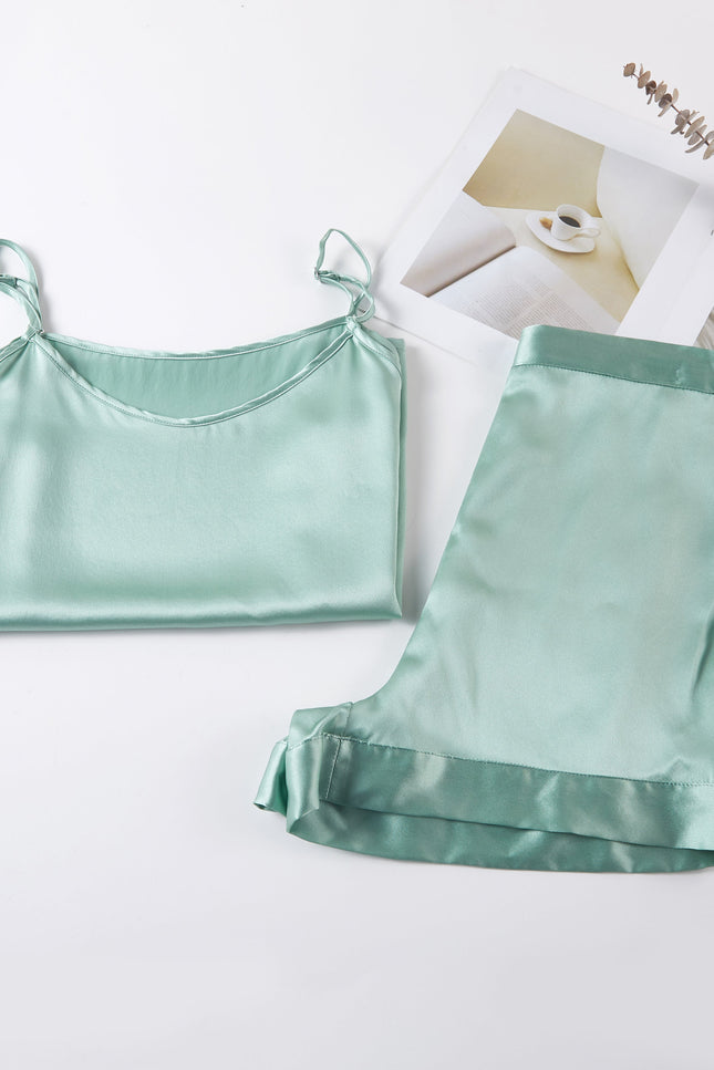Soft Strokes Silk | Jade Soar Pyjamas Camisole with Adjustable Straps