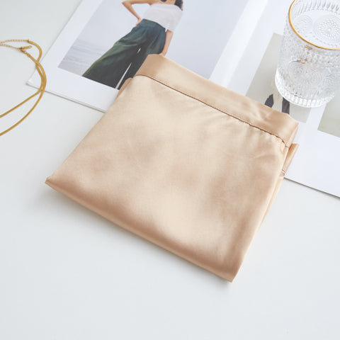 Soft Strokes Silk | Champagne High-Waisted Soar Pyjamas Shorts