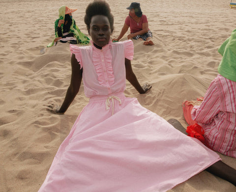 State Of Georgia I THE TULIE  DRAWSTRING SKIRT - PINK